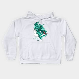 leviathan dragon the goddes of the sea monster Kids Hoodie